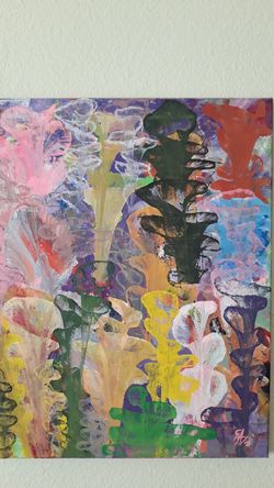Abstract handmade painting