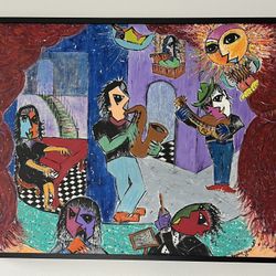 Cubist-style Abstract Painting 1995 Begoñat Ubieta-Moody 38” x 50”