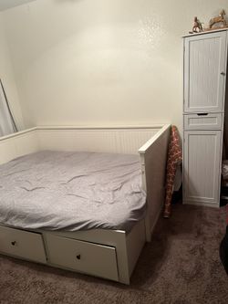 Day Bed (twin) With Storage Under & Cabinet