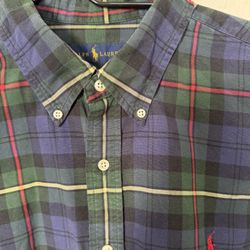 Polo Ralph Lauren Tartan Plaid Long Sleeve Button Down Men’s Size XL