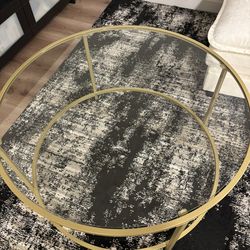 gold glass coffee table