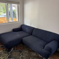 Navy Blue ARTICLE Abisko 94.5” 2-Piece Sectional Couch Sofa