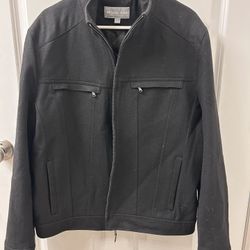 Michael Kors Mens Black Wool Jacket Polyester Lining