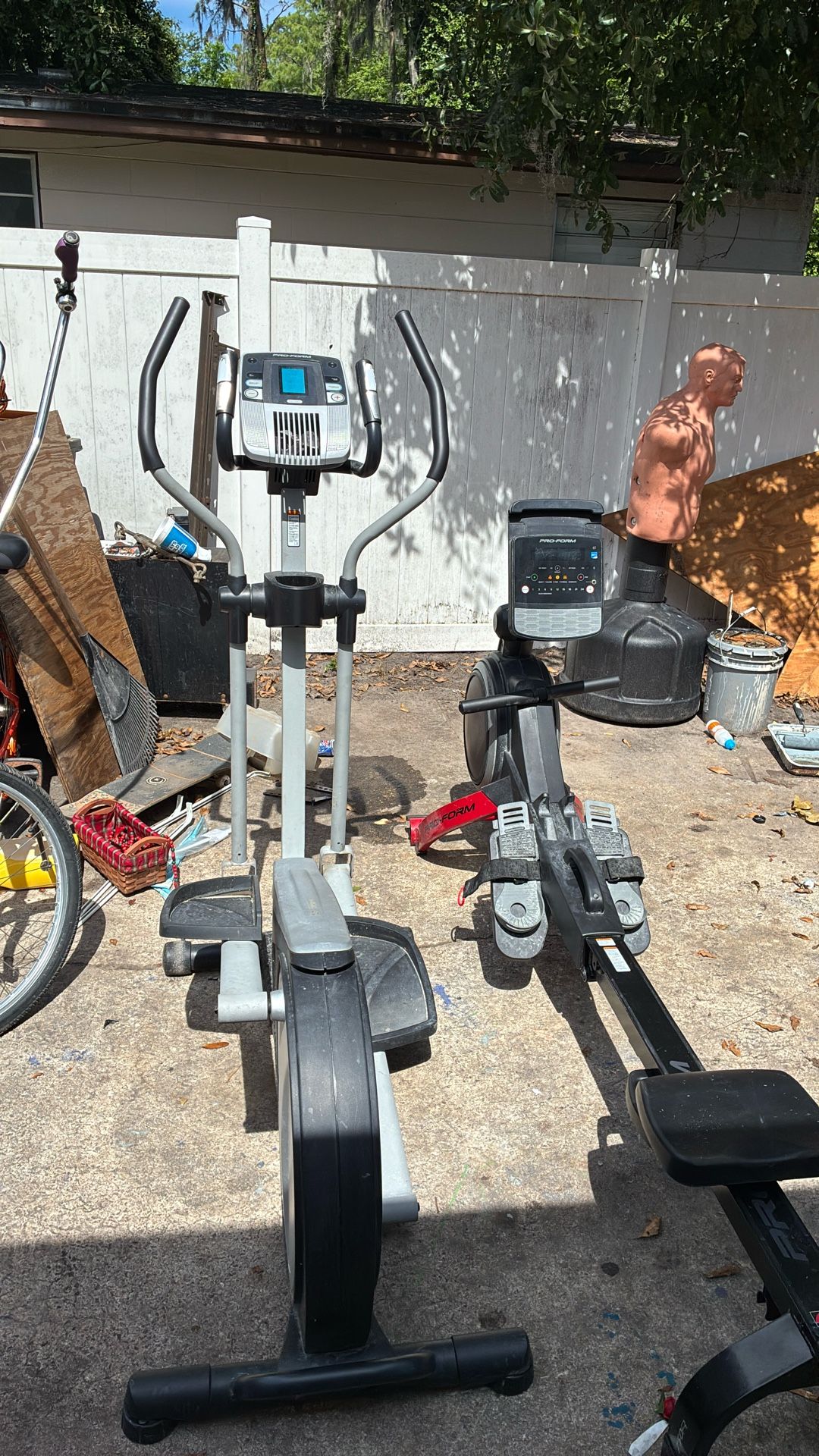 Pro-Form rowing machine and elliptical