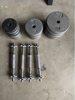 1” dumbell plates