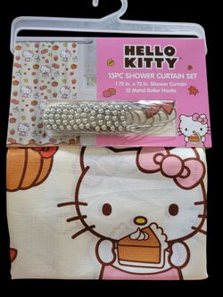 Hello Kitty Fall Shower Curtain Set