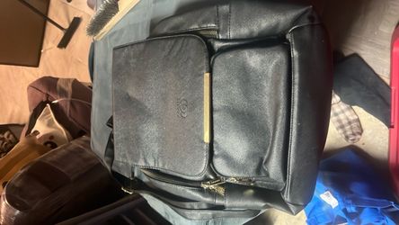 COOFIT  Black Leather Backpack