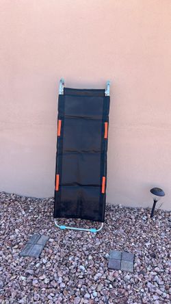 by 59 inches long Trampoline ladder/slide Black with gray hole 20 inches by 59 inches long