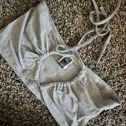 Grey Crop Top 