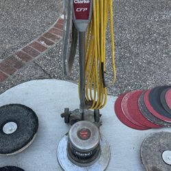Clarke Floor Polisher 17" 1.5 HP with Various Pads and Brushes