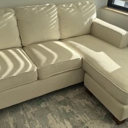 Like New small suede sectional - color beige