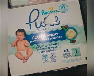 Pampers Pure Protection Diapers Size 1 82 count diapers panales de bebe tamanio 1