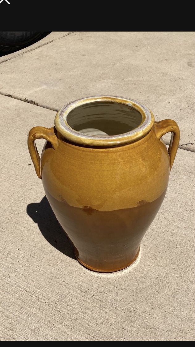 Large Vintage Italian Confit Vase Pot