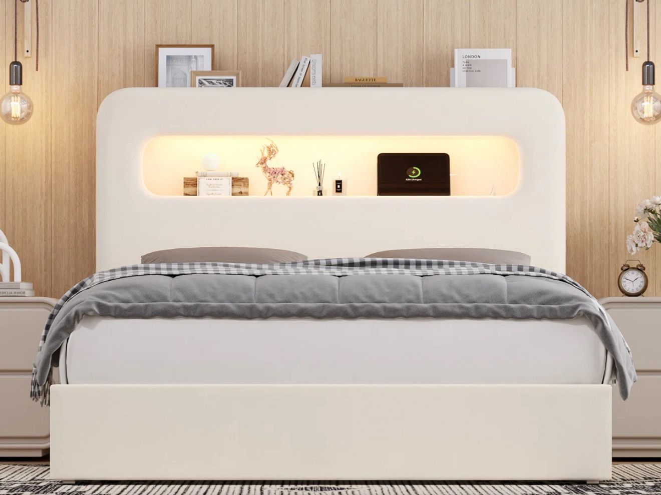 New Full Bed Frame With Mattress 