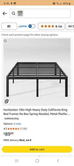 Cal king Bed frame New in box pick up in pomona $$75