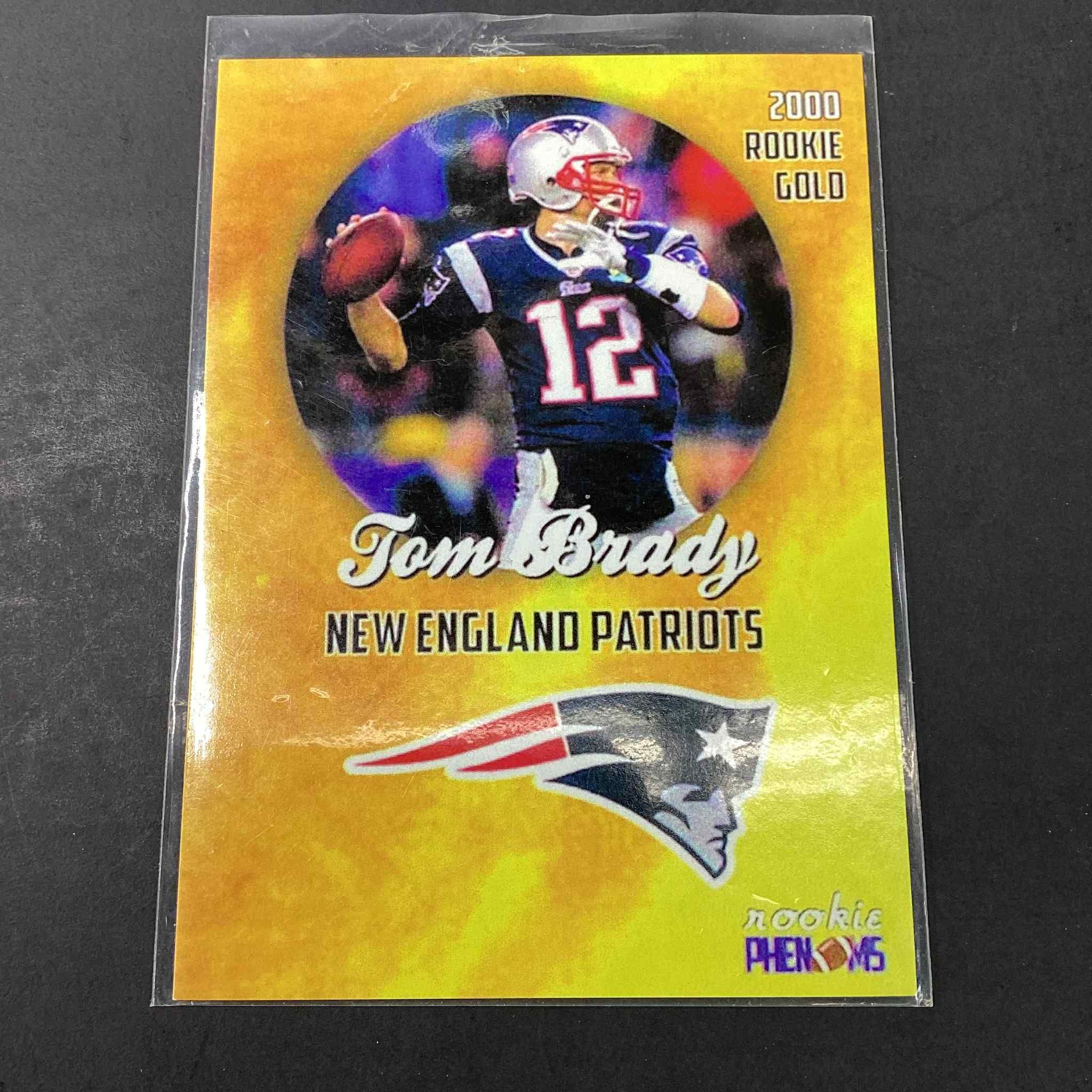 Tom Brady 2000 Rookie Gold New England Patriots Trading Card  