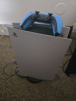 PS5 Disc Edition Console with Blue Controller & All Cables