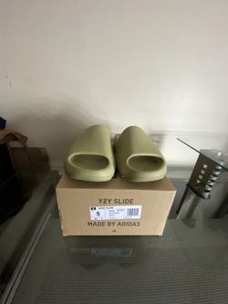 Green Yeezy Slides