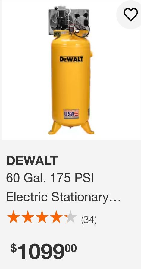 Dewalt Air Compressor 60gl