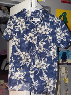 Blue Floral Button Shirt