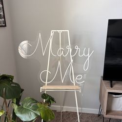Neon marry Me Sign 