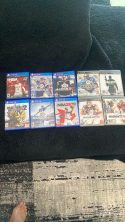 PS 3 (4) PS 4 (6) games