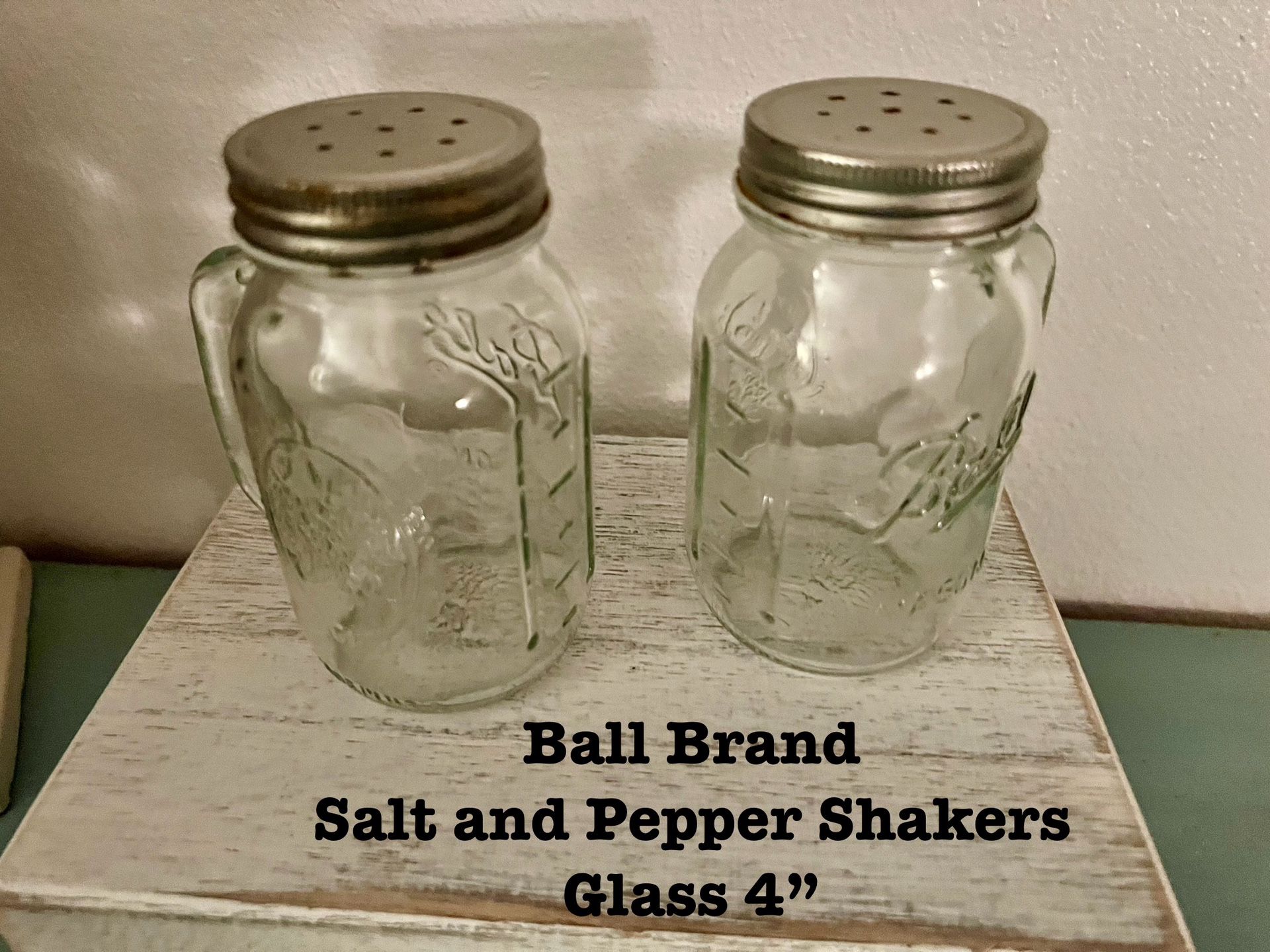 Vintage Mason Ball Salt And Pepper Shakers