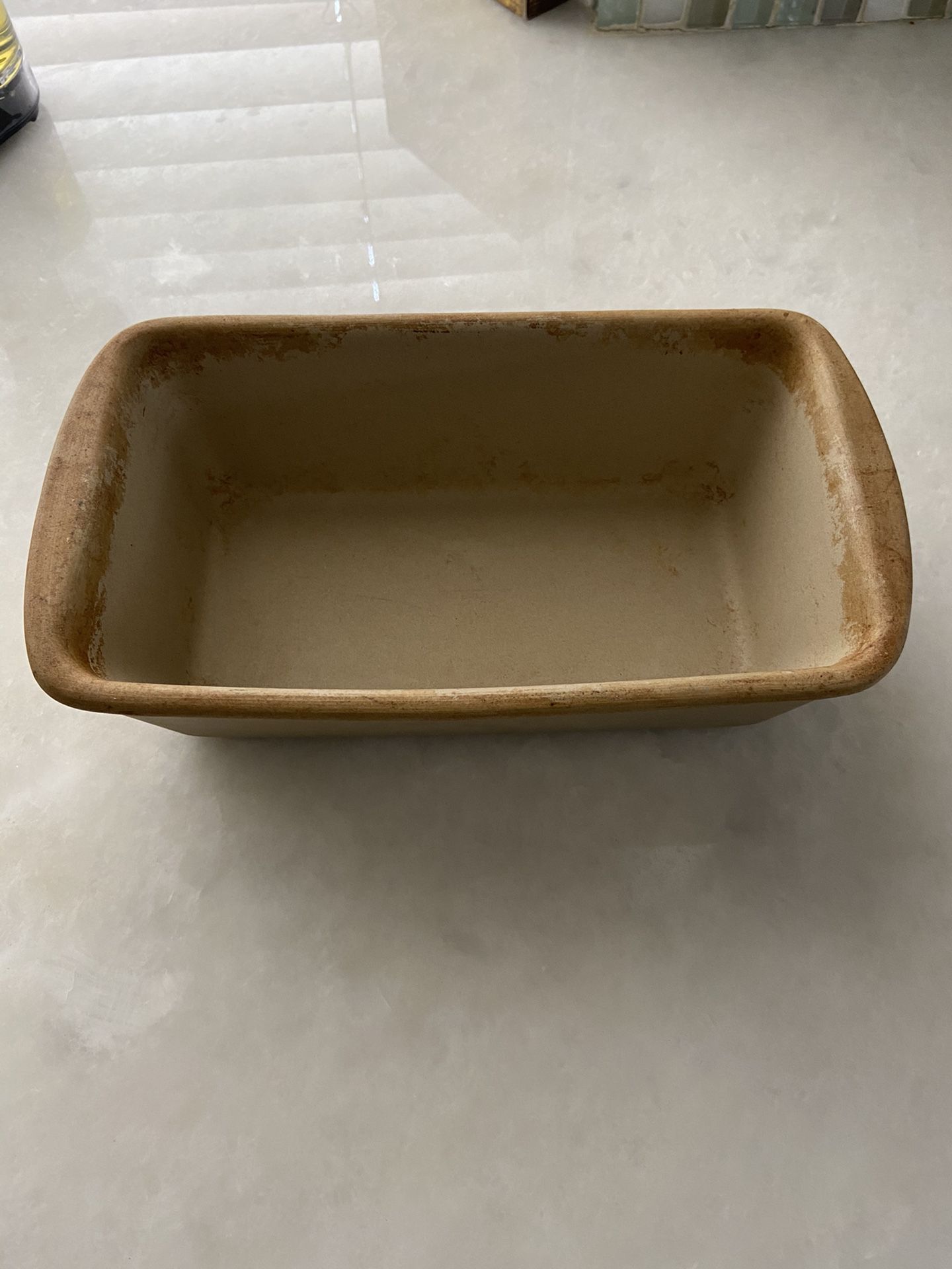 Pampered Chef stoneware loaf pan