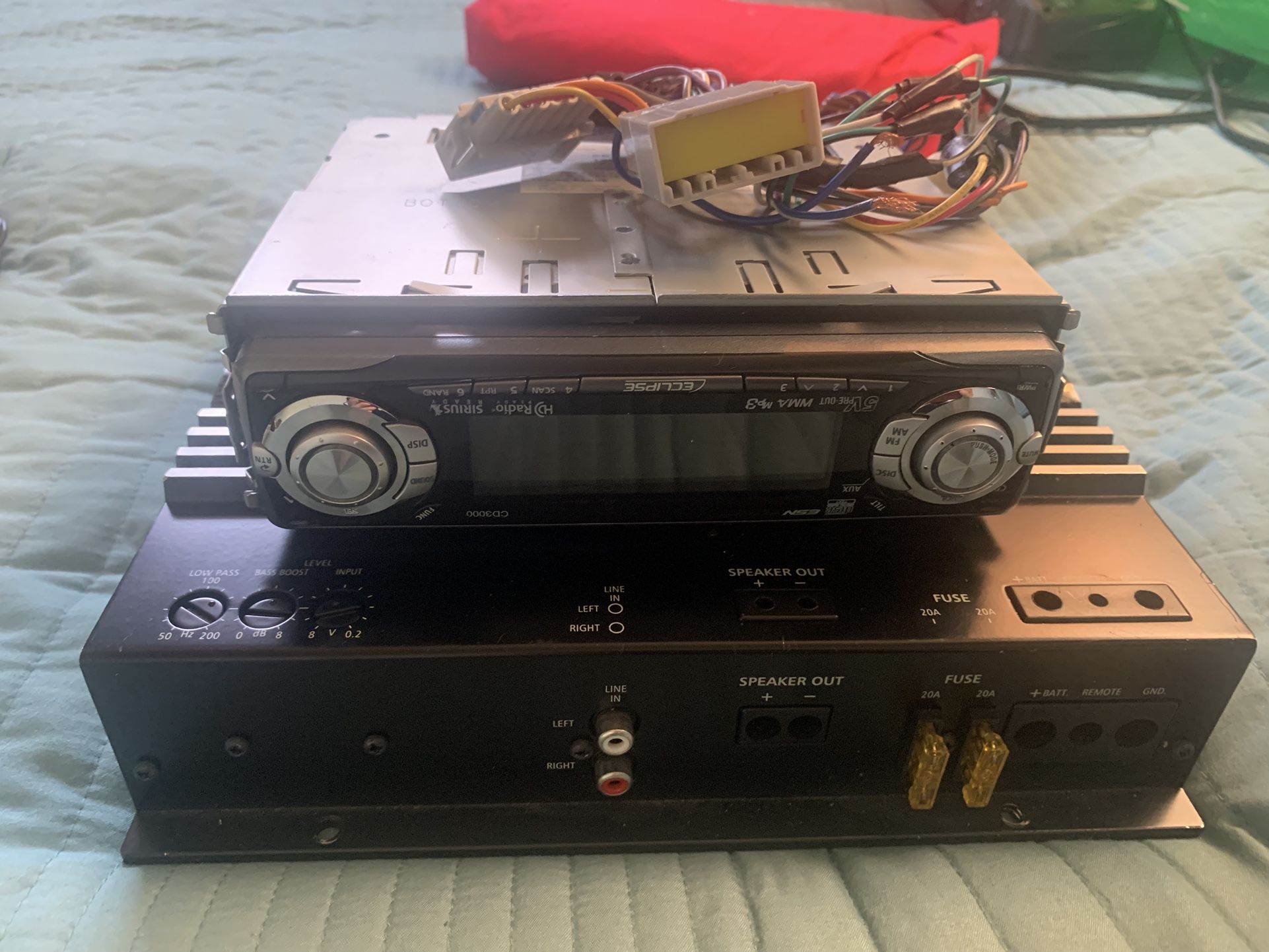 Car Stereo And Amplifier