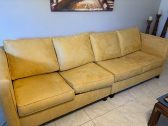 Immaculate FRESH PASTEL YELLOW SOFA-SLEEPER