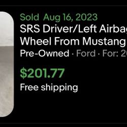 2008 FORD MUSTANG Left Bag driver wheel OEM