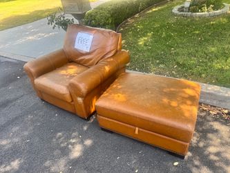 Pottery Barn Chair and Ottoman