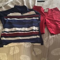 Puma Golf Short 34 Waist and Polo Shirt Large
