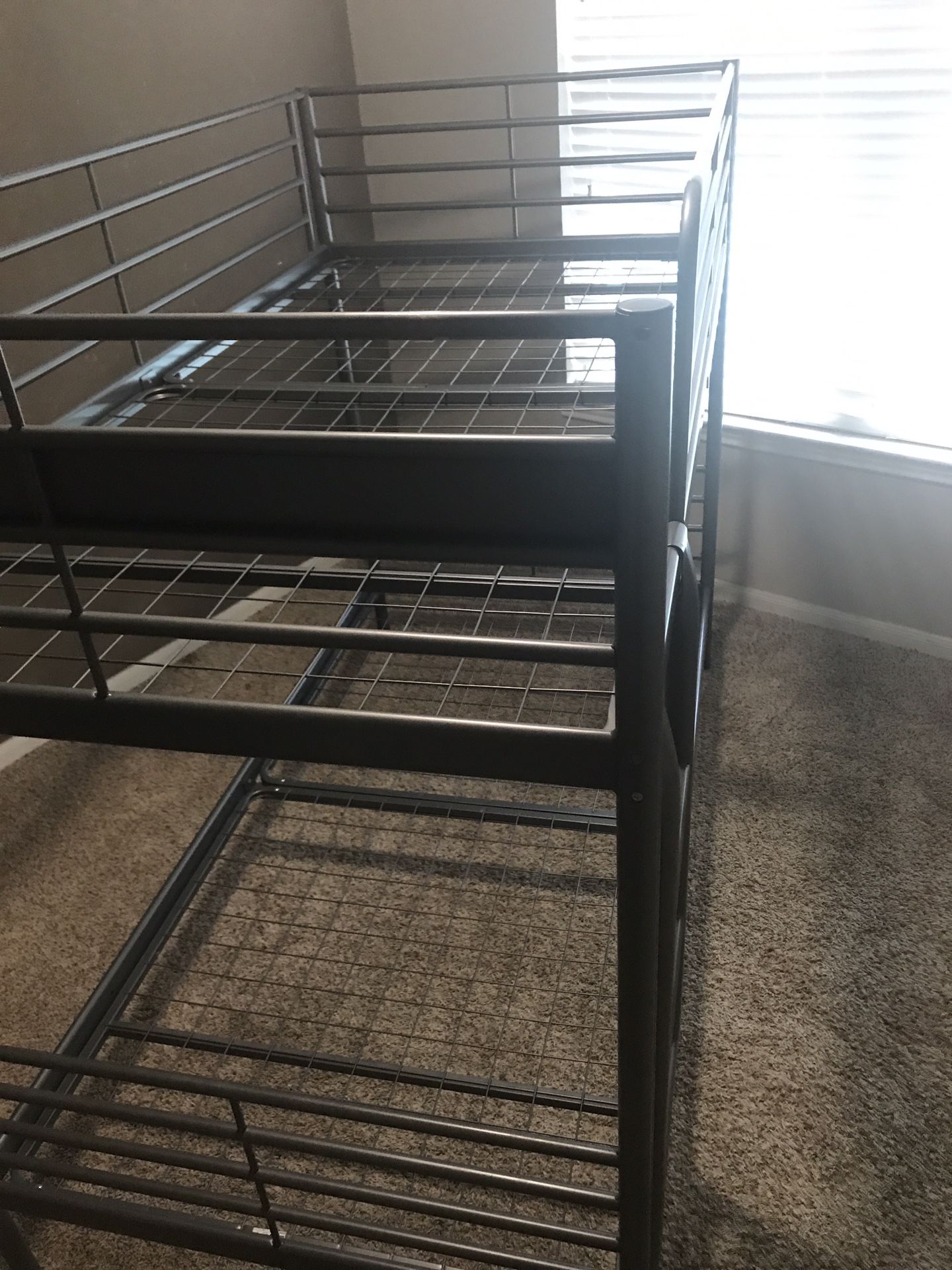 Twin bunk bed frame, like new, sturdy