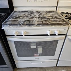 GAS STOVE WHIRLPOOL WHITE 4 BURNNER NEW OPEN BOX  