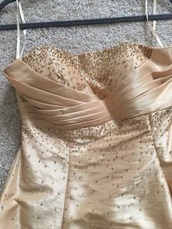 Gold Strapless Dresses