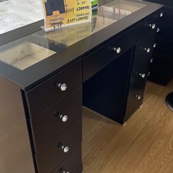Black Desk New $449 Knobs Diamond 💎 🚚📣