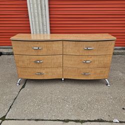 Beige 6 Drawer Dresser 
