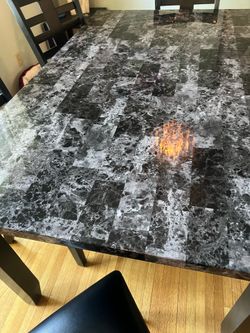 Dining room table and chairs