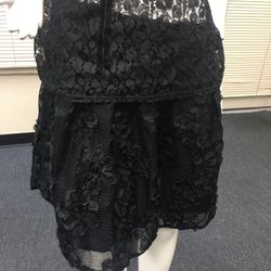 Worthington Petite Lace Black Skirt - Size 8 (Petite)