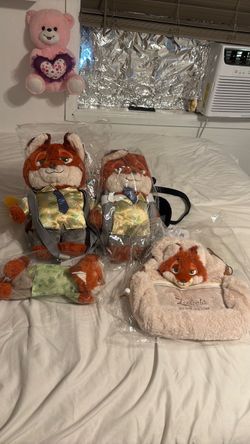 Disney Zootopia Nick Wilde Plush Backpack & Bag Set