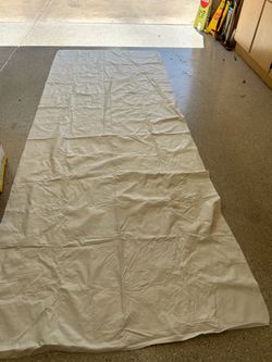 Oversized plastify white table cloth