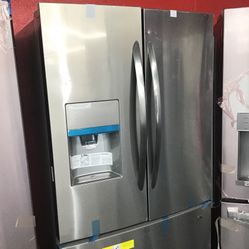 New Scratch And Dent Frigidaire 27 Cu Ft Stainless Steel French Door Fridge. 1 year Warranty 