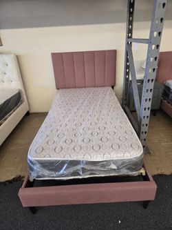 TWIN BED FRAME AND MATTRESS