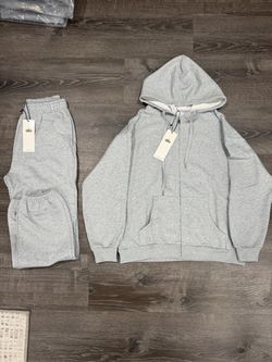 Grey ZipUp Alo Set