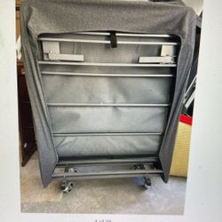 Folding Rollaway Guest Bed with Mattress & Wheels – Excellent Condition – $50