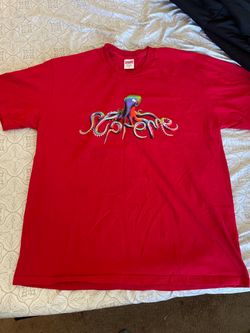 Supreme Octopus Graphic T-Shirt Red
