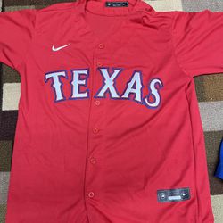 Texas Rangers Red Baseball Jersey