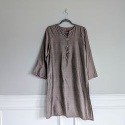 Beechtree Brand Women's Long Sleeve Tunic Kurta Kurti, Size 10