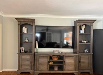 Wooden entertainment center